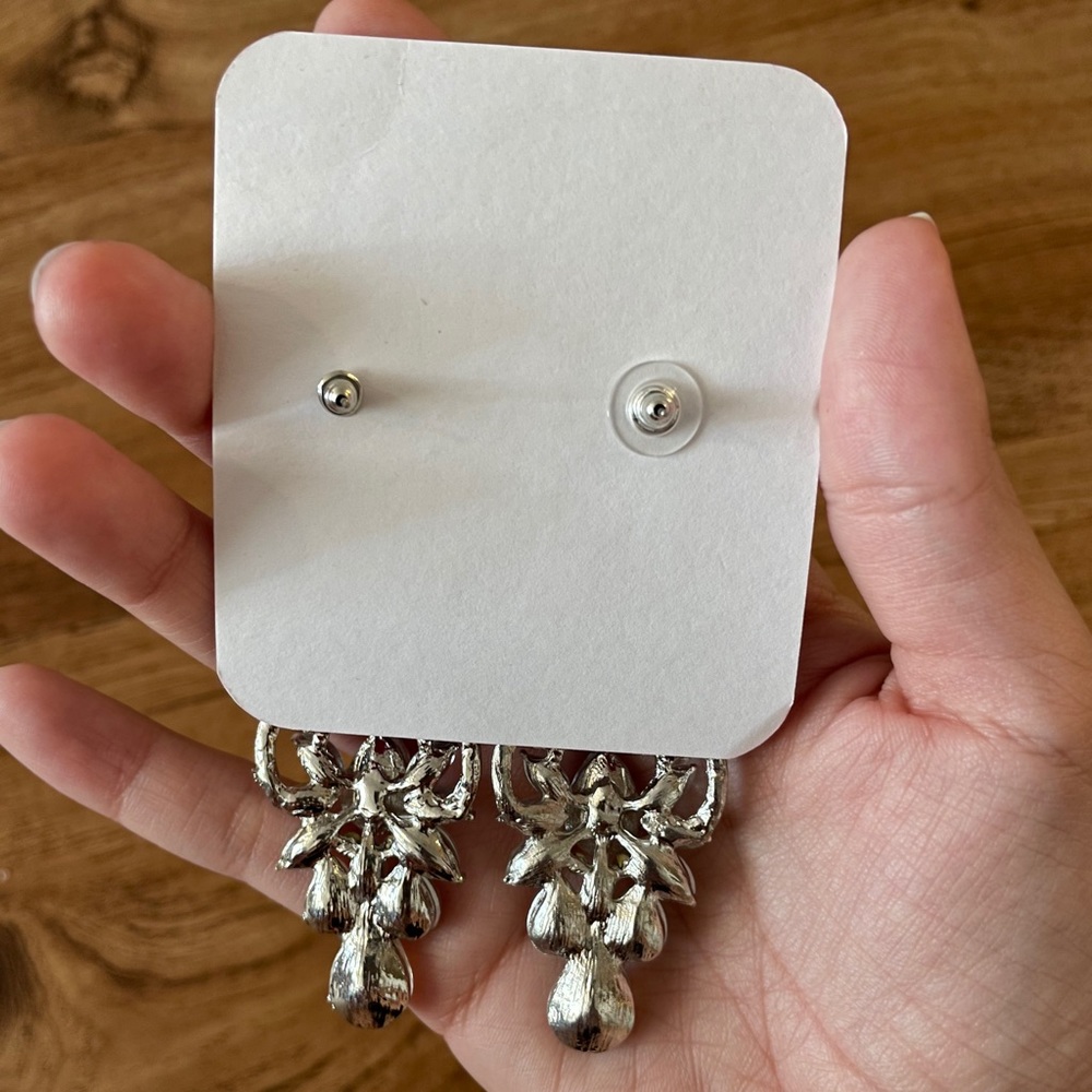 Angies Pageant Rhinestone Earrings - Picture 3 of 3